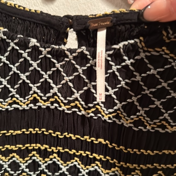 Free People Late Night Picnic Embroidered Dress Medium - Picture 3 of 7